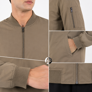 Chaqueta bomber informal para hombre con diseño elegante, tela suave y corte relajado para un uso diario con estilo, viajes y actividades al aire libre. - Product Image 5