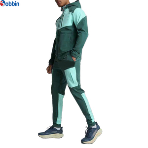 Conjunto de Chaqueta Cortavientos Deportiva para Hombre, Color Sólido Personalizado, Talla Grande, Ligera, para Deportes Casuales - Product Image 2