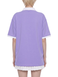 Camiseta para Mujer, 100% Algodón, Ligera, Cuello Redondo, Corte Holgado, Manga Corta, Color Sólido, Estilo Preppy, Transpirable - Product Image 5