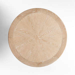 Mesa de Comedor Redonda Moderna de Madera de Teca Sólida con Base de Pedestal, Muebles Contemporáneos de Lujo para Proyectos de Hoteles y Villas - Product Image 3