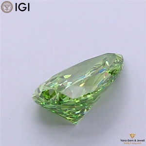 เพชร CVD ที่ได้รับการรับรองจาก IGI น้ำหนัก 3.00 กะรัต ความสะอาดระดับ VS1 สีเขียวสดใสทรงลูกแพร์ สำหรับการสร้างสรรค์เครื่องประดับที่ไม่เหมือนใคร - Product Image 6