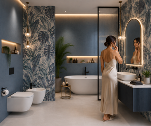 Carrelage mural en porcelaine antidérapant 600x1200mm finition brillante blanche résistant aux acides, isolant thermique, résistant à l'usure, faible absorption d'eau - Product Image 1