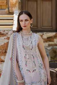 Robe de soirée traditionnelle d'été pour femme avec taille élastique, nouveau style pakistanais Salwar Kameez, dentelle, boutons, écologique, teinture unie - Product Image 2