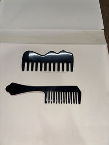 Handmade Natural Eco-Friendly Ox Bull or Buffalo Horn Lice <b>Comb</b> Black and White for Home <b>Hair</b> Care Use - Product Image 2