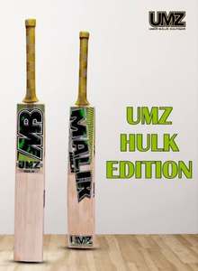 Bate de Críquet Mb Malik Umz Edición Hulk de Hoja Simple/Doble de Madera de Sauce Inglés con Funda, Lámina Antideslizante de Agarre Adicional, Duradero y Ligero - Product Image 3