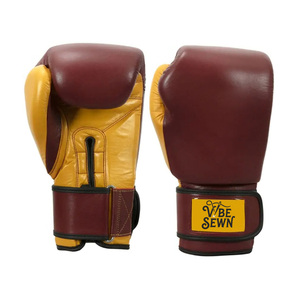 Guantes de Boxeo de Cuero Cosidos a Mano Vibe, Hechos a Medida con Cierre Ajustable de Velcro, Logotipo Personalizable en la Correa, Precio Razonable - Product Image 1
