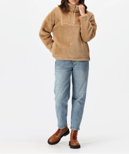 <b>Half</b> <b>Zip</b> up Oversized Embroidered Mock Neck <b>Sweatshirt</b> Turtleneck <b>Sweatshirts</b> Gym Wear Tops for <b>Women</b> - Product Image 1