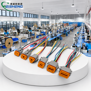Konektor Kabel Pigtail Otomotif Tahan Air IP67 Custom Deutsch DTM 2/<span class=keywords><strong>3</strong></span>/4/6/8/12 Pin, Rakitan Kabel Harness Pria Wanita - Product Image 1