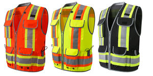 Chaleco de Seguridad Reflectante de Alta Visibilidad para Ingeniería y Construcción, Clase 2, Tela Oxford 300D, Chaleco de Trabajo para Carreteras - Product Image 3