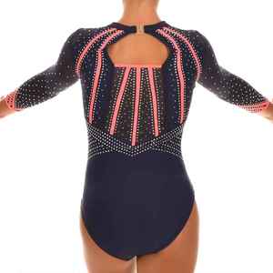 New Arrival High Quality Breathable Long Sleeve Diamond Rhinestone Double Lined <b>Thong</b> Style Smooth Women <b>Body</b> Suit - Product Image 5