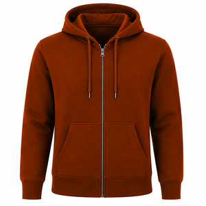 Sweat-shirt à capuche zippé pour homme, couleur turquoise, décontracté, manches longues, avec poches, 100 % coton molletonné, coupe classique, idéal pour l'automne - Product Image 2