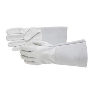 Gants de soudage robustes en cuir de vachette de qualité supérieure, résistants à la chaleur, à manchette longue, pour le soudage à l'arc, la forge et la protection des travaux métalliques - Product Image 4