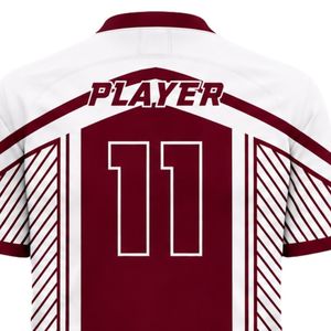 Conjunto de Uniforme de Fútbol Personalizado Color Granate y Blanco, Uniforme de Fútbol de Alto Rendimiento de Secado Rápido, Equipación Deportiva para Equipos, Alibaba.com - Product Image 4
