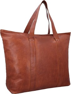 High Demand Gentle Women's Genuine Leather Tote <b>Bag</b> Classic Style Zipper Closure Shoulder Strap Daily Use Black From India - Product Image 3