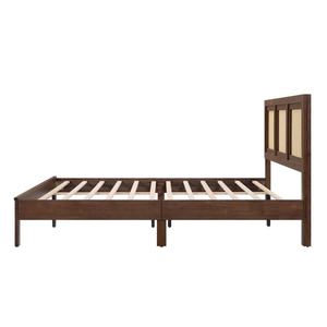 Cadre de lit en MDF marron K2626 avec 12 lattes de support, plateforme de lit pour projets hôteliers, commande de meubles sur mesure, vente en gros de meubles - Product Image 2