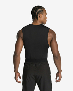 Men's Custom Logo Stretchy Seamless V Neck Seamless <b>Athletic</b> tank Top Ice Silk Sleeveless Breathable Material Shirt Summer Wear - Product Image 3