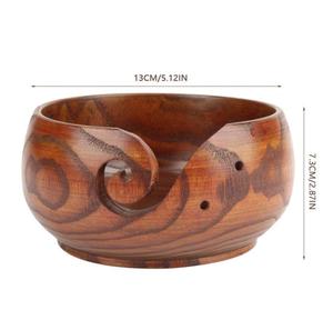 Cuenco de madera de mango para hilo, superventas, herramienta multifuncional ecológica y de moda, cuencos de hilo artesanales para tejer a ganchillo - Product Image 2