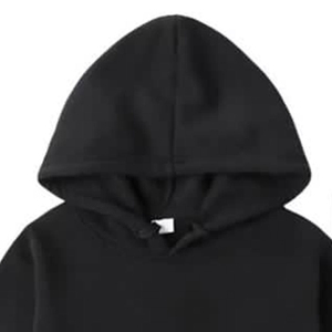 Unisex Black Crew Neck Sweatshirt Full Sleeve Solid Eco-Friendly Polyester Casual Hoodie Side Pockets Midweight Regular Fit - Product Image 2