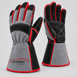 Gants de soudage à bas prix, gants tactiques en cuir, longueur de poignet personnalisée, durables, pour travaux extérieurs en hiver, gants de soudage - Product Image 5