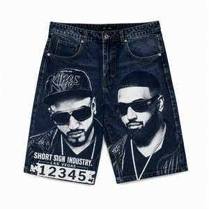 Shorts Bermuda en Jean pour Homme – Style Hip Hop Écologique SKY DA LIMITS – Taille Haute Élastique en Coton Toile Respirant et Imperméable - Product Image 4