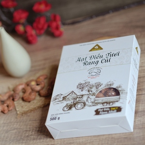 Noix de cajou du Vietnam Dong Phu, prêtes à l'emploi, 500g, grillées avec coques, W240, dans un coffret cadeau en papier de qualité supérieure - Product Image 5