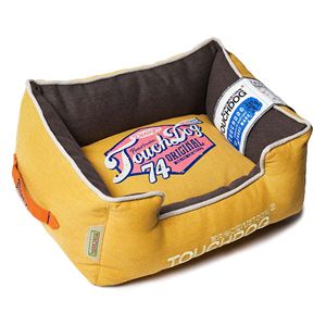 Cama Rectangular para Perro de Estilo Deportivo Vintage Original, Diseño Reversible de Felpa con Estilo Retro - Product Image 1