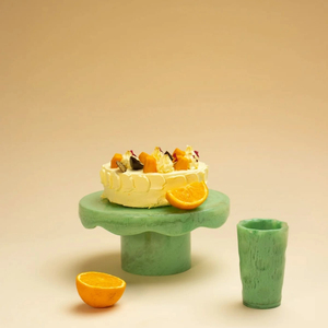 Base para Pastel de Resina con Aspecto de Mármol Verde, Soporte Redondo Hecho a Mano para Exhibición de Postres, para el Hogar, Bodas y Fiestas - Product Image 1