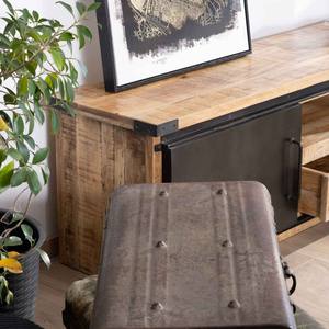 Mueble TV Vandana Silver Mark 160 cm con puerta corredera, metal y madera, Character - Product Image 4