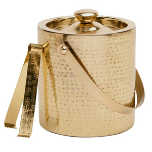 Seau à glace vintage en acier inoxydable avec poignées dorées, seau à champagne et à vin antique en argent pour bar, fête et mariage - Product Image 6