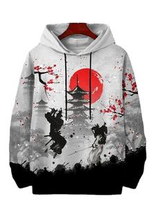 Sudadera con capucha extragrande de algodón 100% para hombre, personalizada al por mayor, de felpa, lisa, con hombros caídos, informal de invierno, bordada - Product Image 2