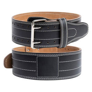 Cinturón de Levantamiento de Pesas Profesional Personalizado de Cuero Vacuno Transpirable con Elasticidad Ajustable para Entrenamiento en Gimnasio y Seguridad - Product Image 2