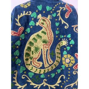 Wholesale Hand Embroidered Animal Pattern Stand Collar Cotton <b>Jacket</b> <b>Women</b> Full Sleeve <b>Spring</b> Style Regular Length Woven Fabric - Product Image 6