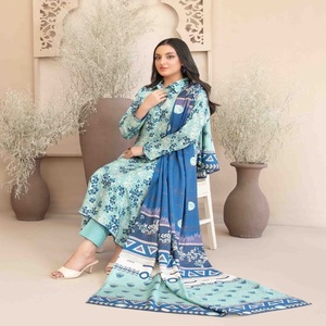 Ensemble Kurta en viscose trois pièces pour femmes Tawakkal Salwar Kameez Dupata robe indienne pour la fête vente entière du Pakistan Inde - Product Image 5