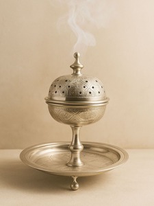 Stainless Steel <b>Incense</b> <b>Burner</b> <b>Holder</b> Aromatherapy Diffuser for Home Decor All-Season Use Elegant Arabic Mabkhara Metal - Product Image 4