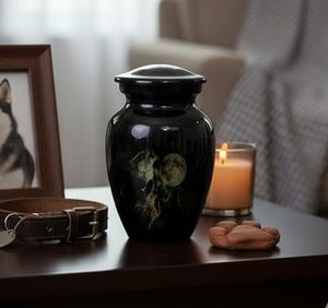 Sophisticated Aluminum <b>Keepsake</b> Cremation Urn <b>Memorial</b> Ash Holder Featuring Refined Decorative Closure And Matte Finish - Product Image 5