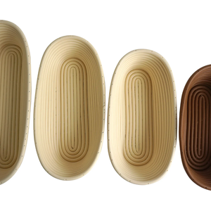 Oval Eco-Friendly Rattan Bread Proofing Basket for Set with Liner Sourdough Baking Gift Kit - Product Image 1
