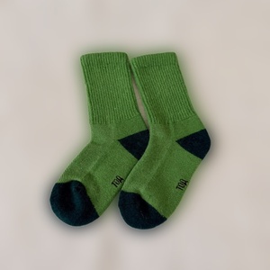 Wholesale Green <b>Wool</b> Fiber Crew <b>Socks</b> Breathable Casual Spring Toddler <b>Socks</b> - Product Image 3