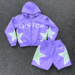 High Quality Custom Jogging Suit <b>Wind</b> <b>Breaker</b> Sets Men Oversized Nylon Windbreaker Tracksuit 2026 - Product Image 2