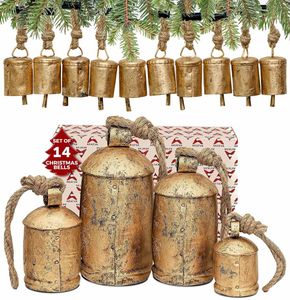 Ornement de cloche de Noël en métal pour arbre de Noël, événement festif, maison, mariage, fête, décoration festive - Product Image 5