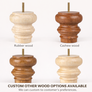Pieds de meubles décoratifs en bois massif tourné pour canapé et chaise - Qualité supérieure, robustes et résistants pour salon et appartement, OEM - Product Image 3
