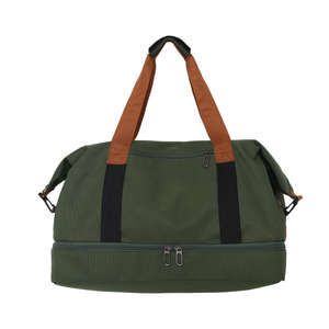 Bolsa de lona impermeable extra grande, bolsa de lona de alta calidad, bolsa de lona personalizada, compartimento para zapatos de cuero PU, gran capacidad, para gimnasio - Product Image 3