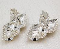 Support pour Haldi Kumkum en acier inoxydable et argent allemand, motif paon, écologique, pour cadeau de Diwali et souvenir de mariage indien