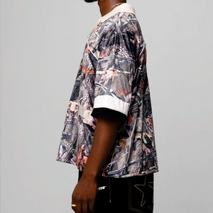 Wholesale Unisex Custom Camo <b>Mesh</b> American Football Jerseys Men Oversized T-Shirts Breathable Number Print OEM ODM Manufacturer - Product Image 3