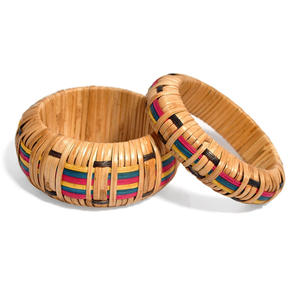 กำไลข้อมือหวายสไตล์โบฮีเมียน ทำมือ ราคาขายส่ง กำไลข้อมือธรรมชาติ - Product Image 3