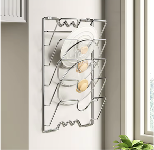 Organizador de tapas de ollas de 5 niveles, fabricado en Vietnam, de alta calidad, OEM/ODM, estante metálico de almacenamiento para puerta de armario de cocina - Product Image 1