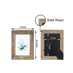 Cadre photo classique en bois de manguier massif, cadre photo en bois de manguier massif antique, artisanal, rustique, vintage, décoration de table - Product Image 3