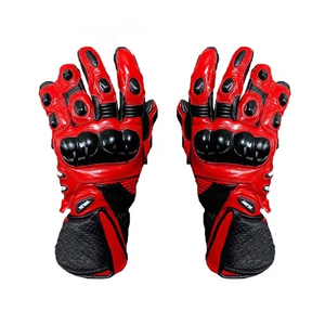 Guantes de Carreras Unisex de Cuero Genuino de Alta Calidad, Ligeros, Transpirables y Resistentes al Viento, para Motociclismo al Aire Libre - Product Image 1