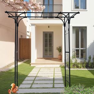 Arco de Jardín de Metal Negro, Pérgola para Plantas Trepadoras, Arco para Bodas y Eventos, Gazebo y Pabellón - Product Image 2