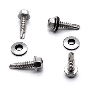 Tornillos para Techo de Acero Inoxidable con Cabeza Hexagonal y Arandela, Métricos/Pulgadas, Autoperforantes, Fabricados en Taiwán - Product Image 1