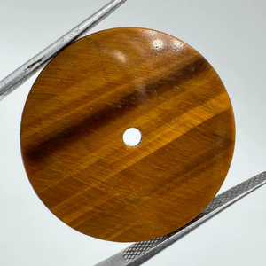 หน้าปัดนาฬิกาไทเกอร์อายธรรมชาติ ด้านหลังแบน ขนาด 28.5 มม. หนา 0.7 มม. ขัดเงาด้านเดียว - Product Image 1